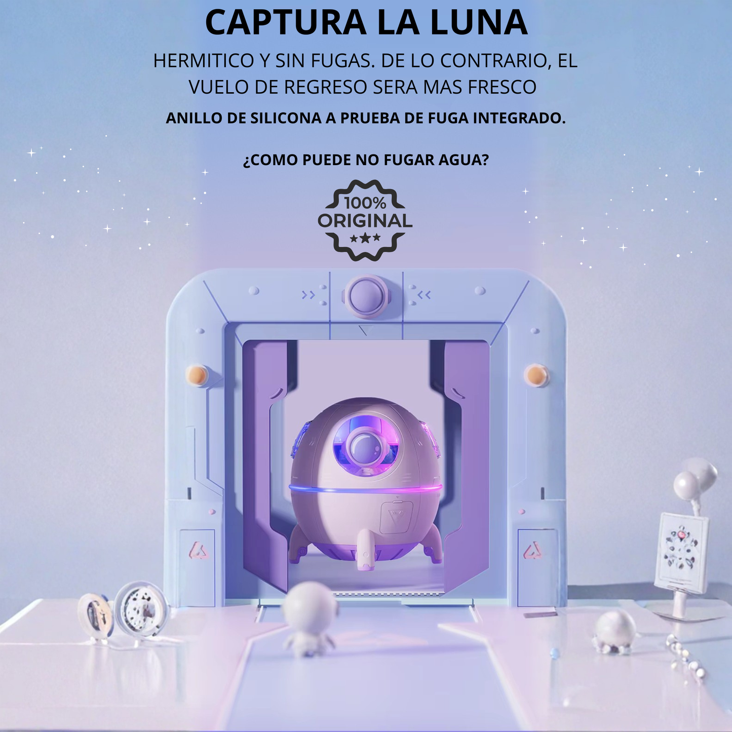 220ML Desktop Humidifier Portable USB Astronaut Air Humidifier Diffuser for Home with Colorful Light